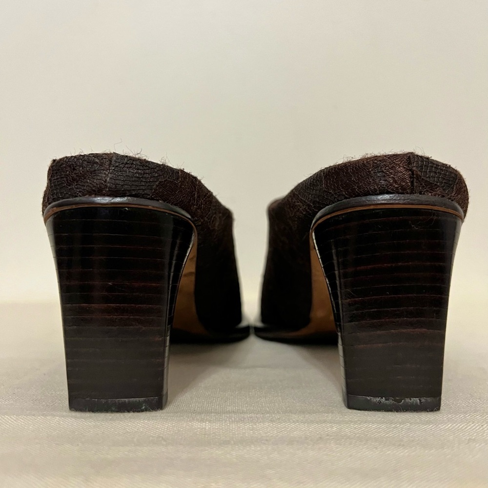 Art Effects Brown Lace Mules - Picture 4 of 9
